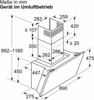 Siemens LC91KLT60 iQ700 Dunstabzugshaube schwarz