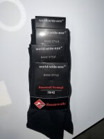 WWS Basic Strumpf Baumwolle "Schwarz" 5 Paar...