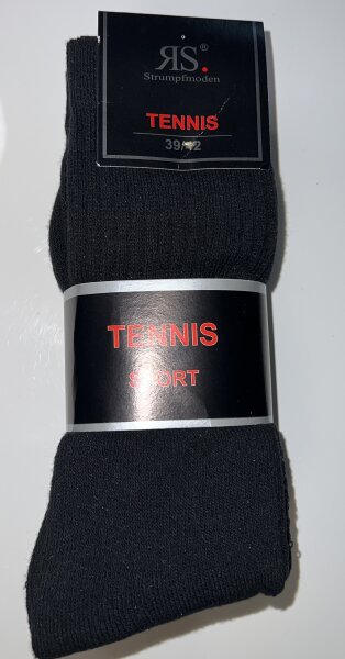RS Tennissocke "Schwarz" 5 Paar 39/42 Sport (39015)