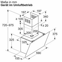 Bosch DWK65DK60 Wandesse Dunstabzugshaube schwarz