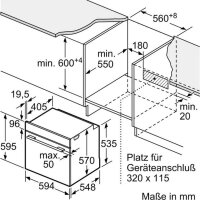 Bosch HBA534ES3 Einbaubackofen Serie 4, schwarz, 71 L, 60cm, 3D-Heißluft, Hydrolytisch
