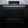 Bosch HBA534ES3 Einbaubackofen Serie 4, schwarz, 71 L, 60cm, 3D-Heißluft, Hydrolytisch
