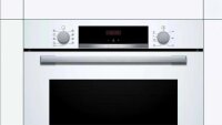 Bosch HBA534BW3 Einbaubackofen Serie 4, weiß, 71 L, 60cm, 3D-Heißluft, Hydrolytisch